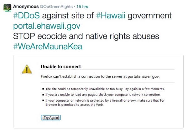 Hawaii government website down