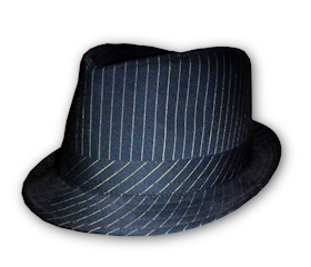 Black hat wth whte stripes