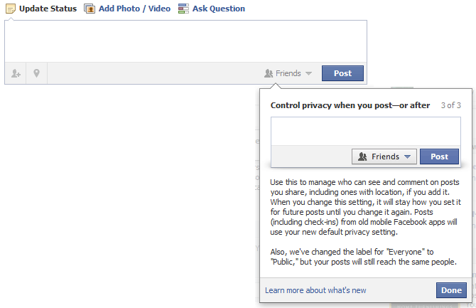 control privacy when you post