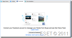 Skype to Facebook Connection