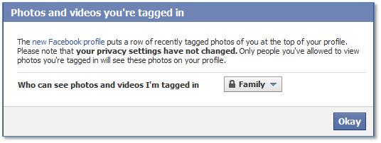 Facebook Photos and videos you're tagged in