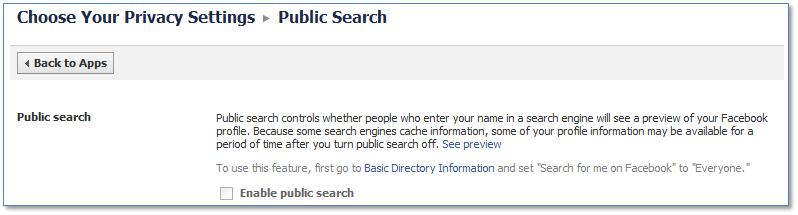 Facebook Public Search