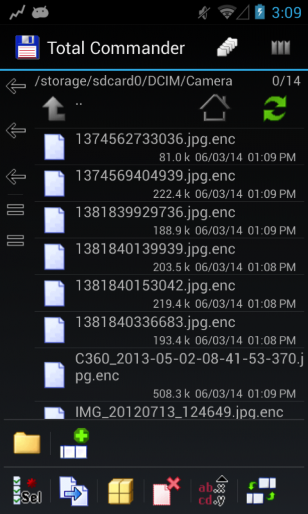 Files encrypted by Android/Simplock.A