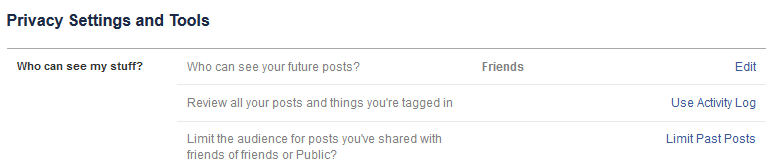 facebook account settings privacy settings
