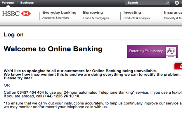 La banca en línea del HSBC sufrió un ataque DDoS