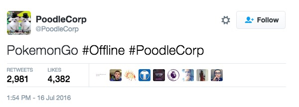 PoodleCorp tweet