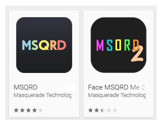offizielle MSQRD App und Fake