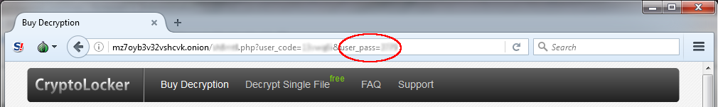 Figure 6: URL with password