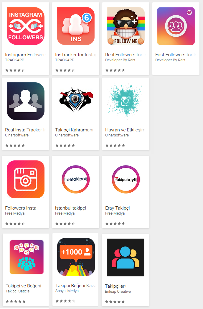 figure 1 the malicious apps on google play - free instagram followers app on google play
