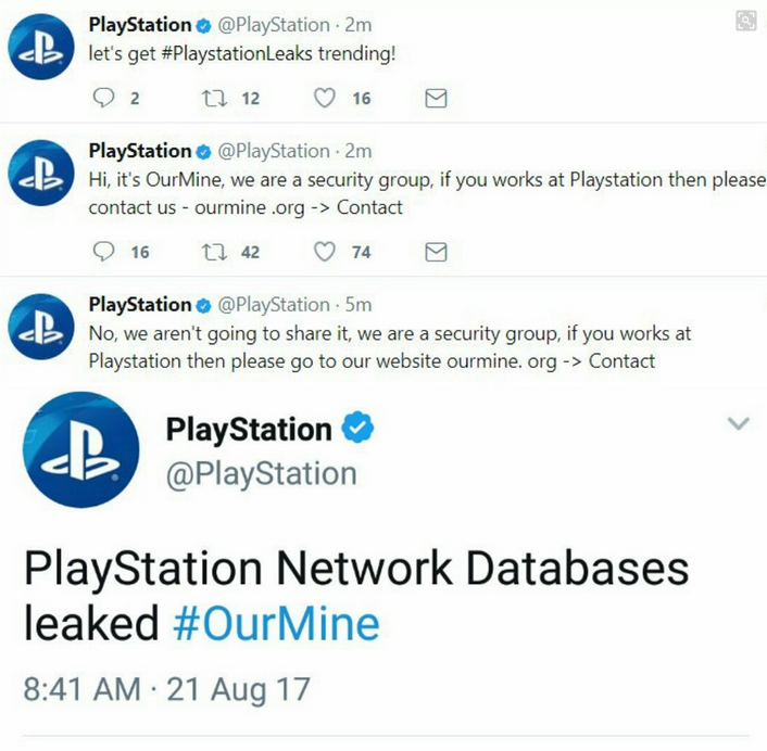 PlayStation social media accounts briefly | WeLiveSecurity