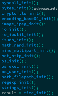 Abbildung 6: Hex-Rays Output von initialisierten Funktionen in main_init() mit dem IDAGolangHelper-Plugin