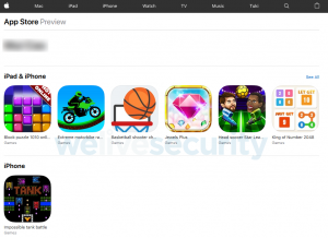 Abbildung 10: Der kriminelle Entwickler veröffentlichte einige Apps auch im Apple App Store - allerdings ohne Adware.