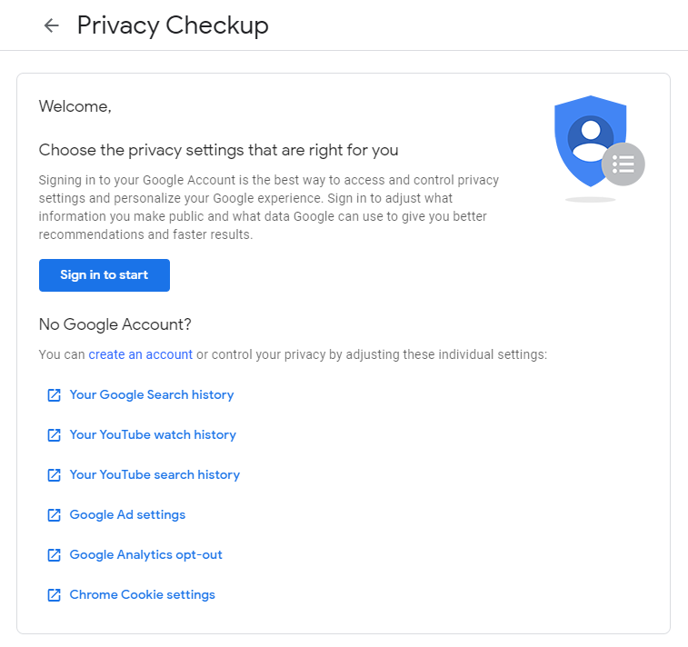 , How to take charge of your Google privacy settings