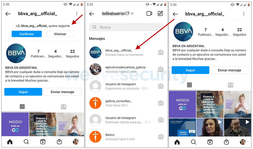 Falsos perfiles de bancos en Instagram y cómo criminales están utilizando el scraping de seguidores | WeLiveSecurity