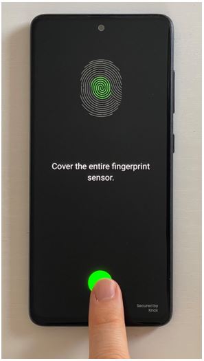 Figure 1. Fingerprint authentication in an iPhone