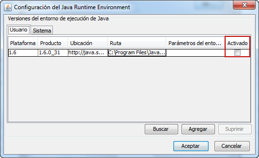 Desactivar Java Internet Explorer