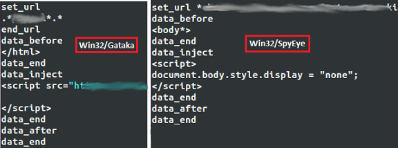 Comparación entre ambos archivos de configuración