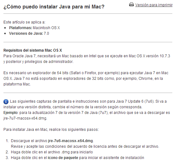 Instalar Java en Mac