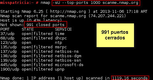 Nmap puertos UDP